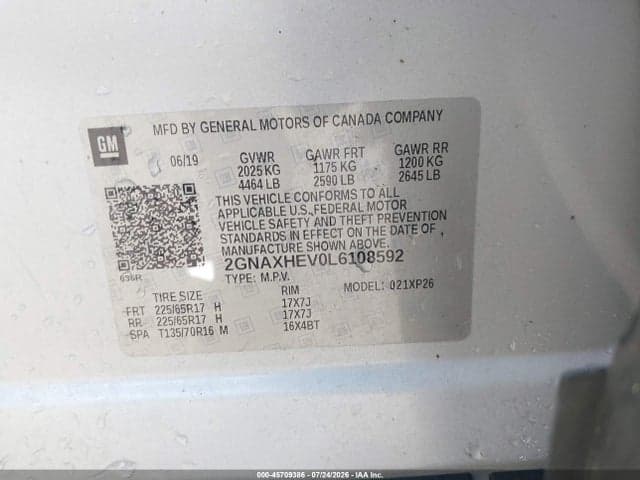 2020 CHEVROLET EQUINOX FWD LS 9
