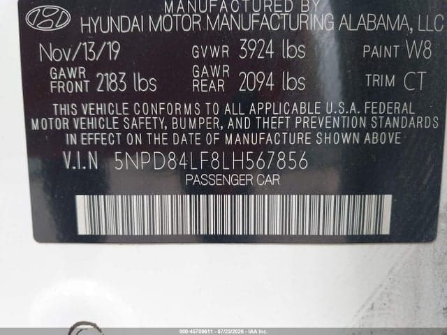 2020 HYUNDAI ELANTRA SEL 9