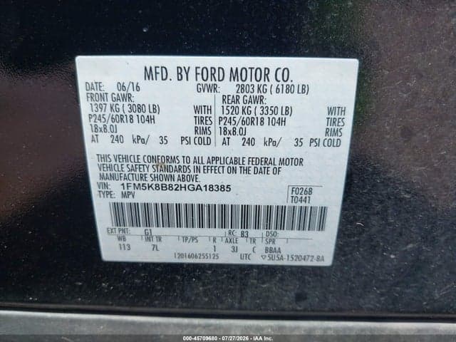 2017 FORD EXPLORER 9