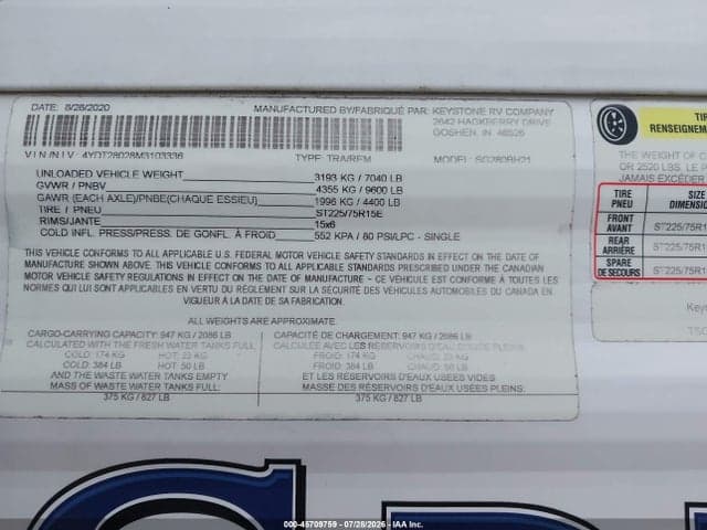2021 KEYSTONE RV OTHER 9