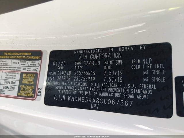 2025 KIA CARNIVAL MPV HYBRID SX 9