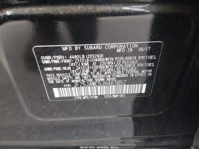 2018 SUBARU FORESTER 2.5I TOURING 9