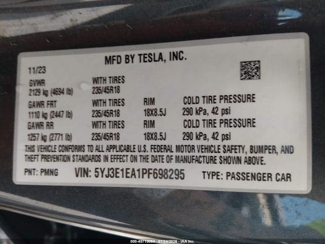2023 TESLA MODEL 3 REAR-WHEEL DRIVE 9