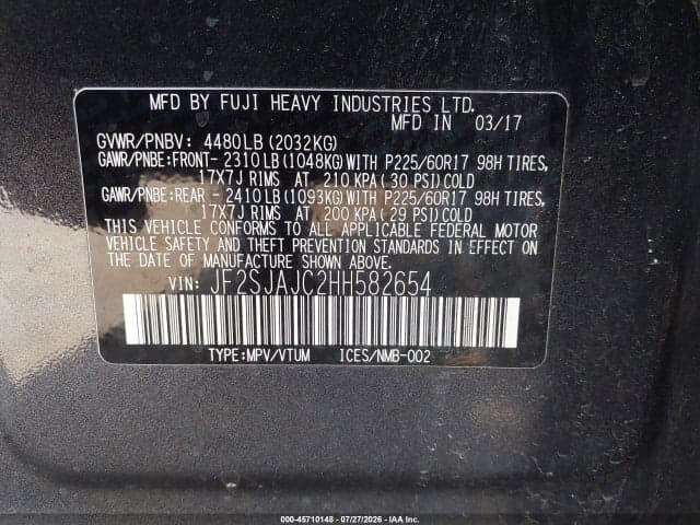 2017 SUBARU FORESTER 2.5I LIMITED 9