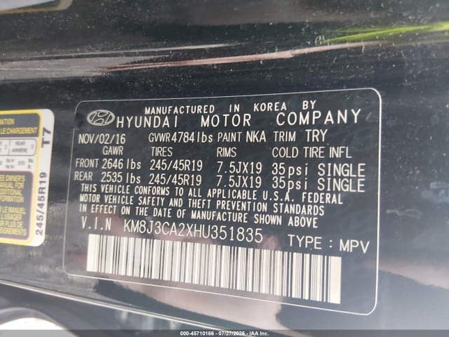 2017 HYUNDAI TUCSON LIMITED 9
