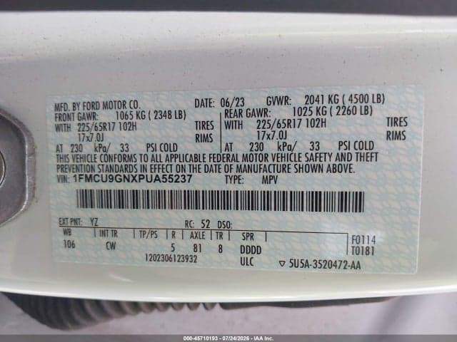 2023 FORD ESCAPE ACTIVE 9