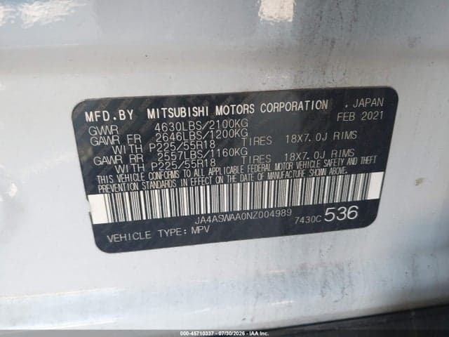 2022 MITSUBISHI ECLIPSE CROSS SE/SE SPECIAL EDITION/SEL/SEL SPECIAL EDITION 9
