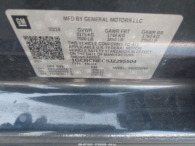 2018 CHEVROLET SILVERADO 1500 1LT 9