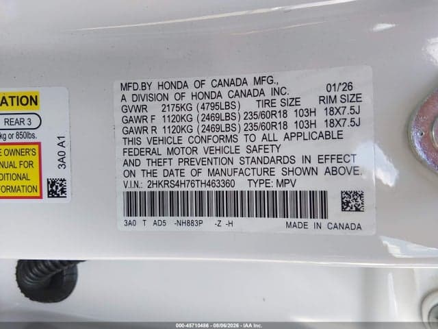 2026 HONDA CR-V EX-L AWD 9