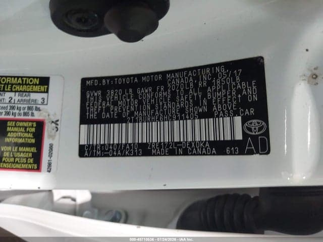 2017 TOYOTA COROLLA L 9