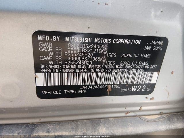 2025 MITSUBISHI OUTLANDER SE 2.5 S-AWC/TRAIL EDITION S-AWC 9