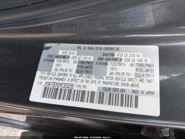 2021 MAZDA CX-5 GRAND TOURING 9