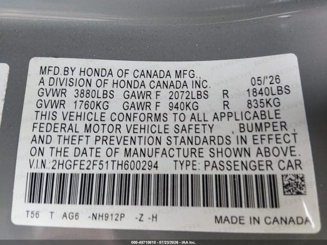 2026 HONDA CIVIC SPORT 9