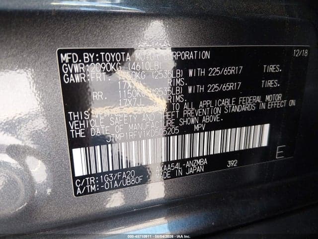 2019 TOYOTA RAV4 XLE 9