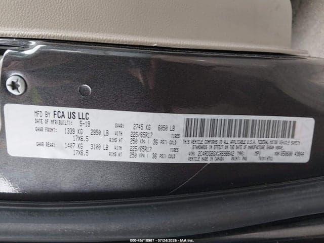 2019 DODGE GRAND CARAVAN SE 9