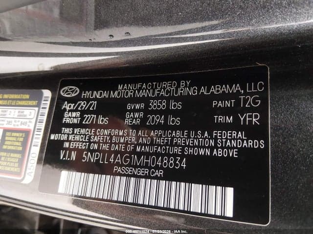 2021 HYUNDAI ELANTRA SE 9