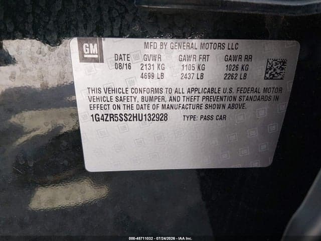 2017 BUICK LACROSSE PREMIUM 9