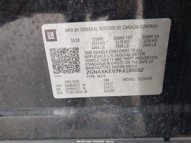 2019 CHEVROLET EQUINOX LT 9