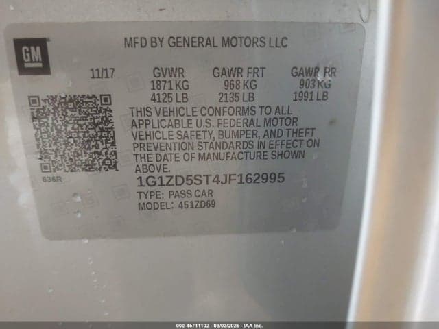 2018 CHEVROLET MALIBU LT 9