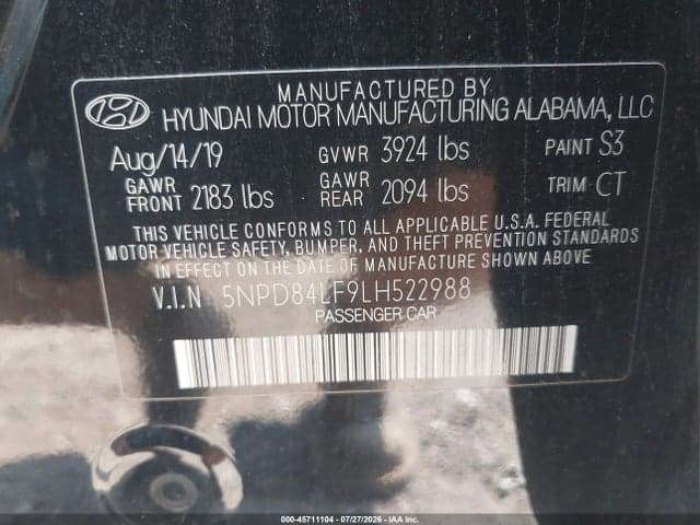 2020 HYUNDAI ELANTRA SEL 9