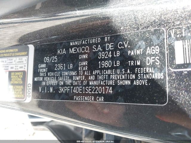 2025 KIA K4 LXS 9