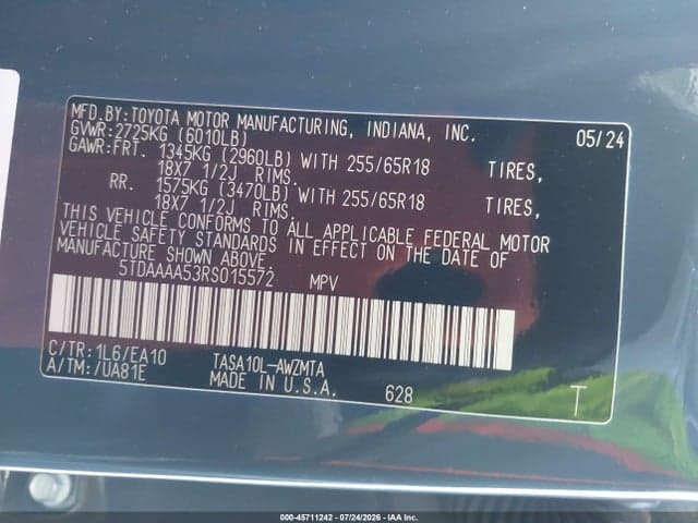 2024 TOYOTA GRAND HIGHLANDER XLE 9