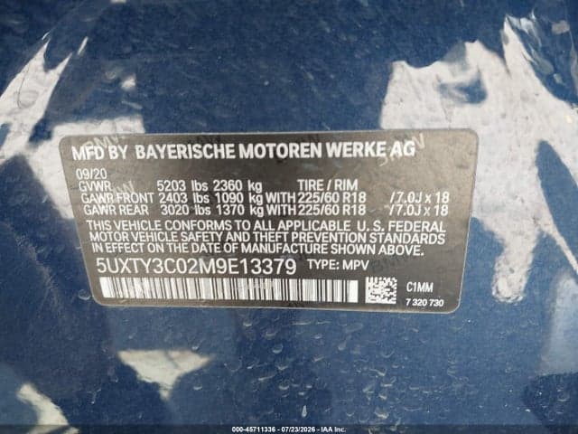 2021 BMW X3 SDRIVE30I 9