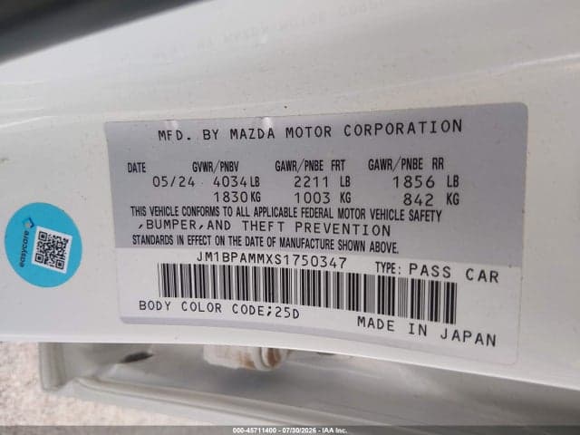 2025 MAZDA MAZDA3 2.5 S PREFERRED 9