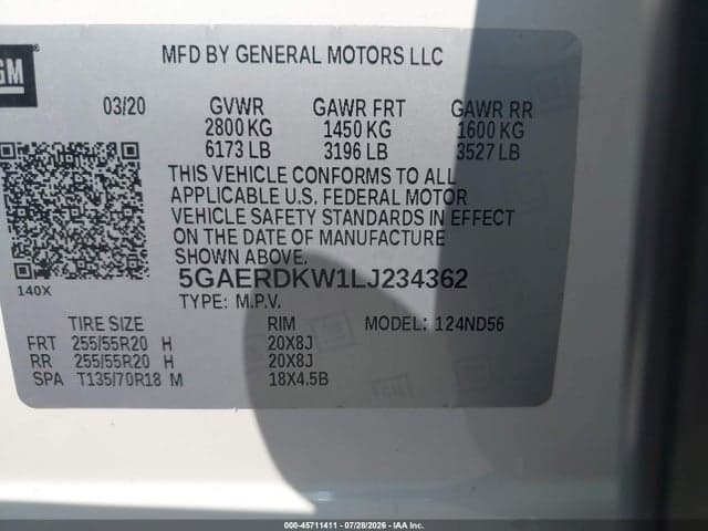 2020 BUICK ENCLAVE FWD AVENIR 9