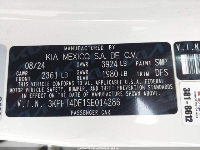 2025 KIA K4 LX 9