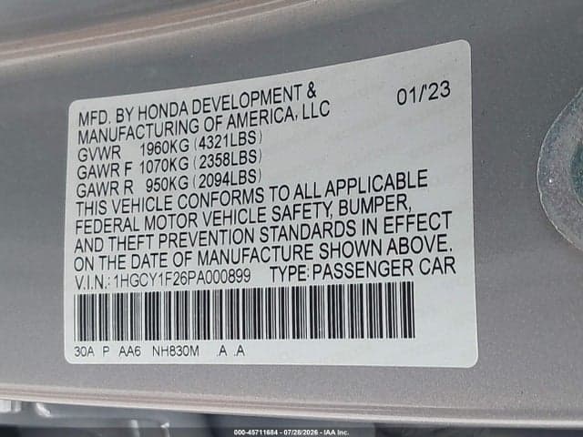 2023 HONDA ACCORD LX 9