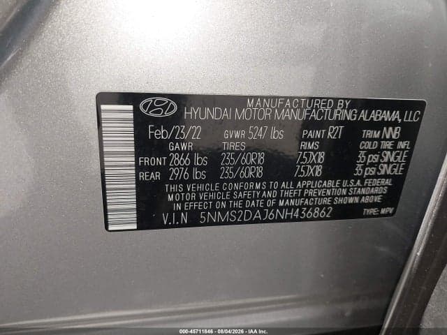 2022 HYUNDAI SANTA FE SEL 9