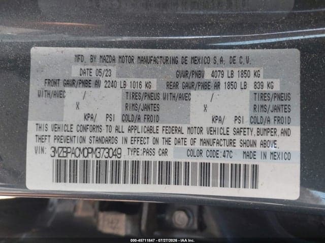 2023 MAZDA MAZDA3 2.5 S CARBON EDITION 9