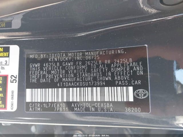 2025 TOYOTA CAMRY SE 9