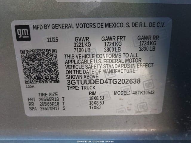 2026 GMC SIERRA 1500 , SHORT BED, SLT, 4WD 9