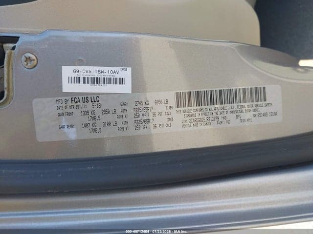 2018 DODGE GRAND CARAVAN SE 9