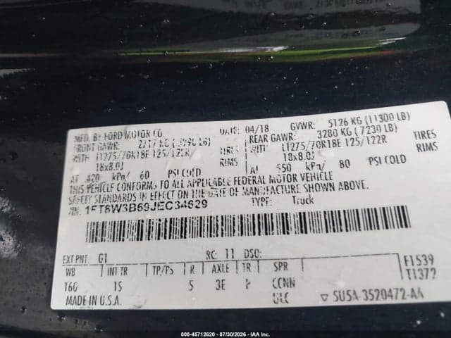 2018 FORD F-350 XL 8