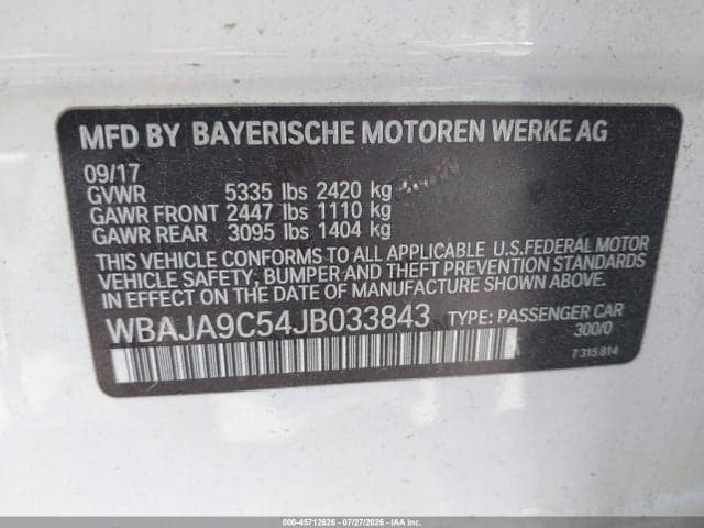 2018 BMW 530E IPERFORMANCE 9