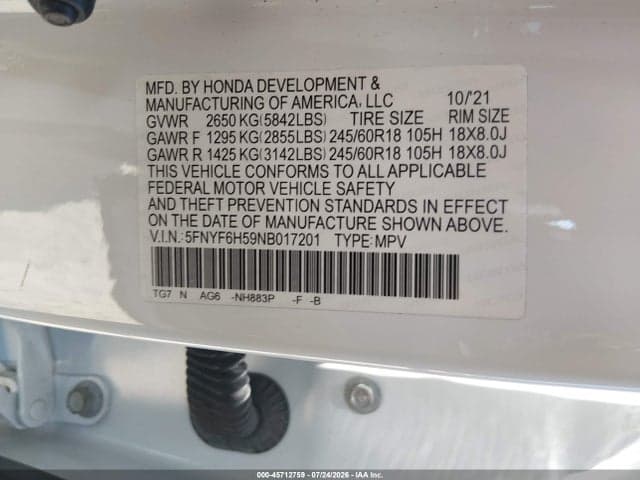2022 HONDA PILOT AWD EX-L 9
