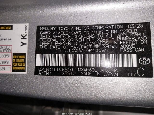2023 TOYOTA PRIUS LE 9