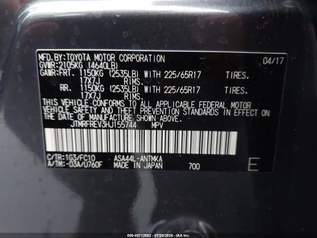 2017 TOYOTA RAV4 XLE 9