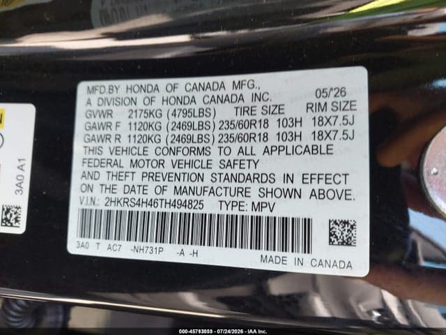 2026 HONDA CR-V EX AWD 9