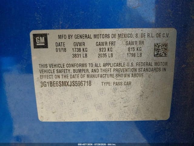 2018 CHEVROLET CRUZE LT AUTO 9