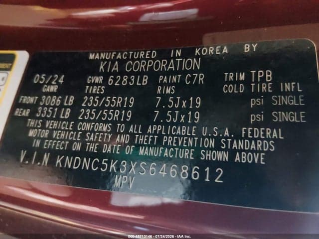 2025 KIA CARNIVAL MPV EX 9