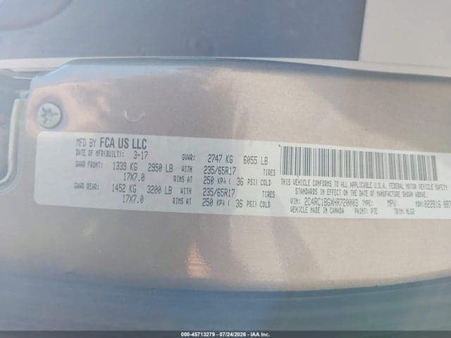 2017 CHRYSLER PACIFICA TOURING-L 9