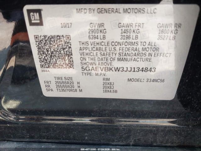 2018 BUICK ENCLAVE PREMIUM 9