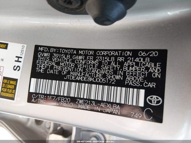 2021 TOYOTA COROLLA HYBRID LE 9