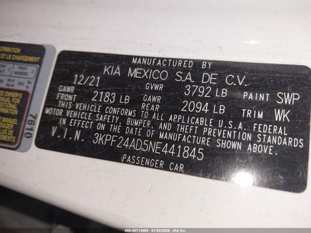 2022 KIA FORTE LXS 9