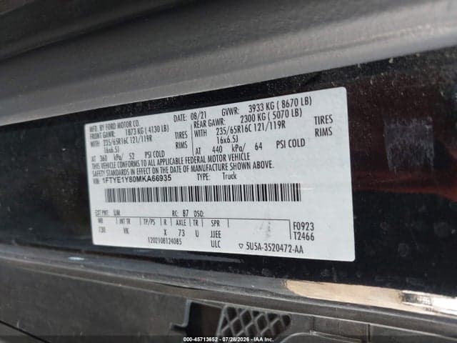 2021 FORD TRANSIT-150 9