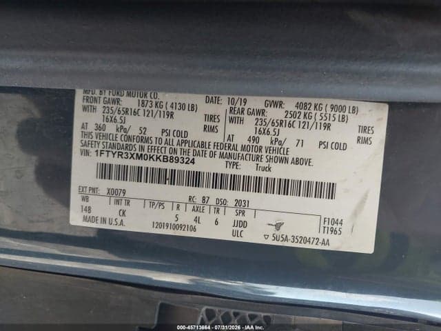 2019 FORD TRANSIT-250 9